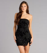 Into The Night Velvet Mesh Mini Dress