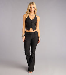 Chic And Confident Pinstripe Vest
