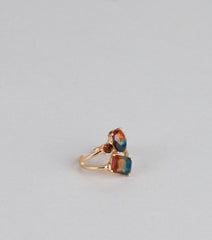 Bold Horizon Rhinestone Statement Ring