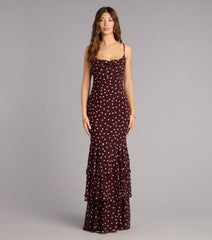 Jodie Polka Dot Chiffon Mermaid Formal Dress
