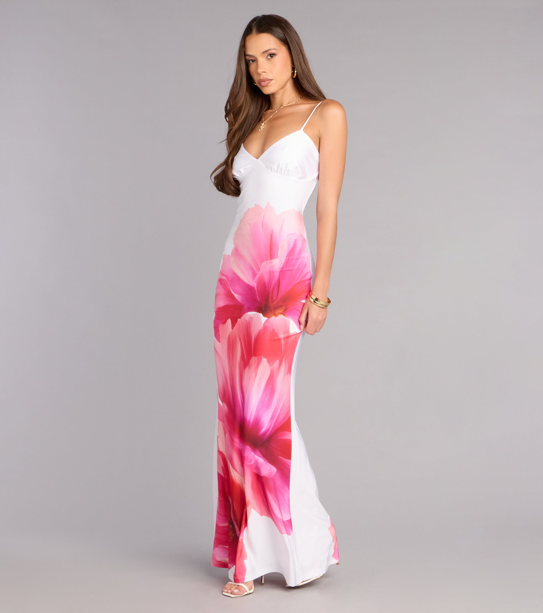 Aylin Tropical Floral Formal Dress