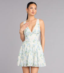 Caught In Bloom Skater Mini Dress