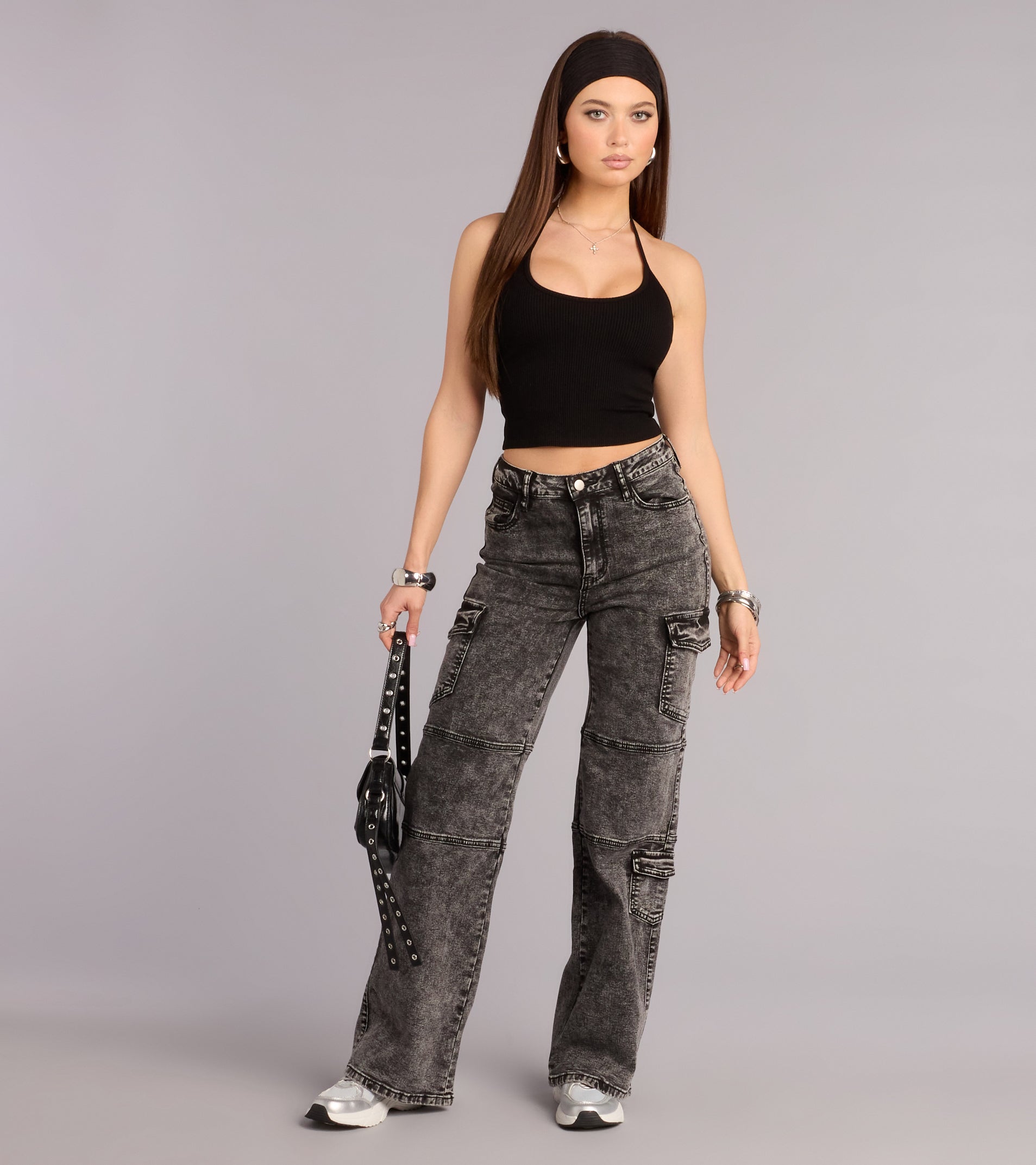 Off Duty Cool Ribbed Knit Halter Top