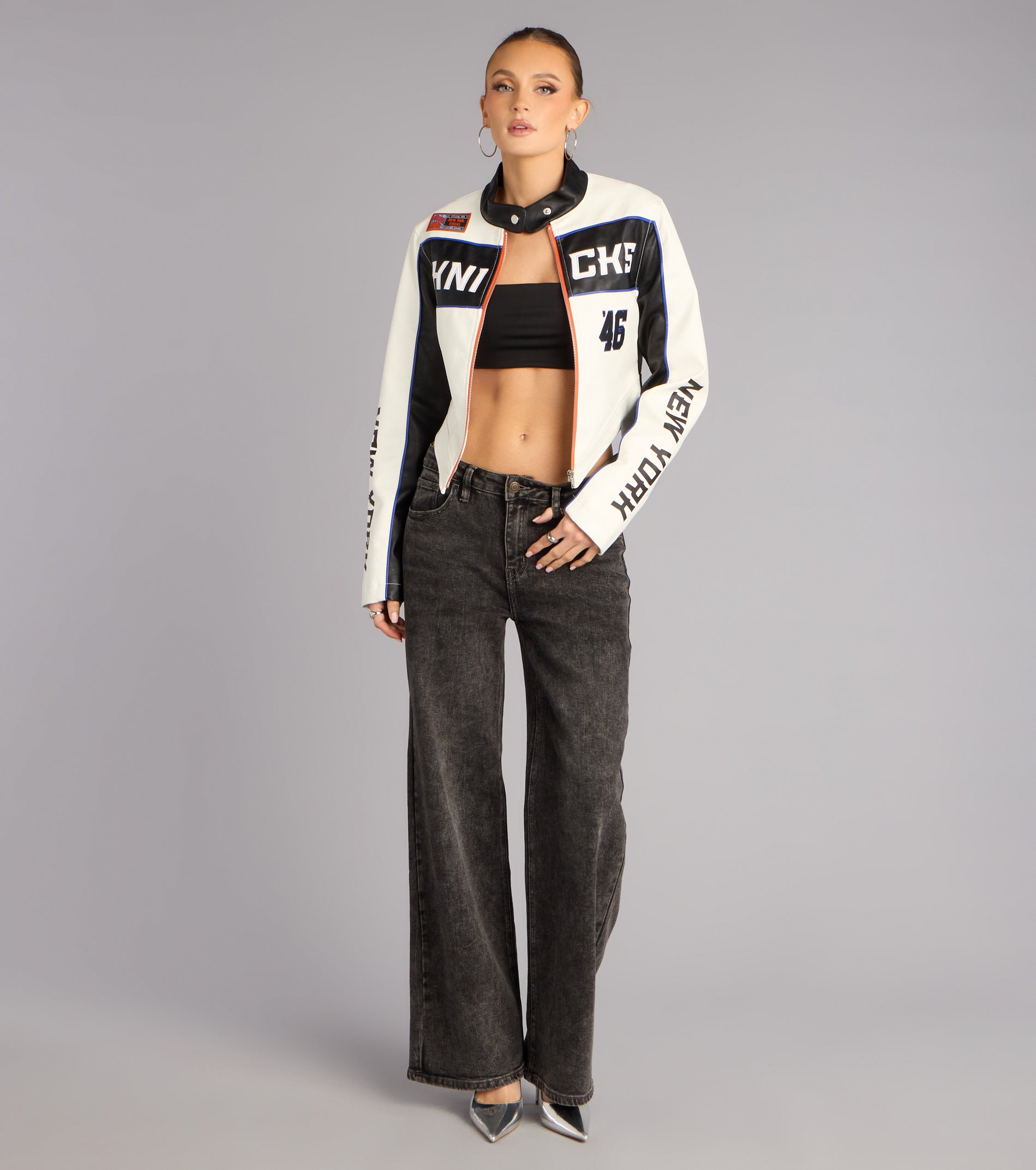 Ultra Game NBA Knicks Moto Jacket