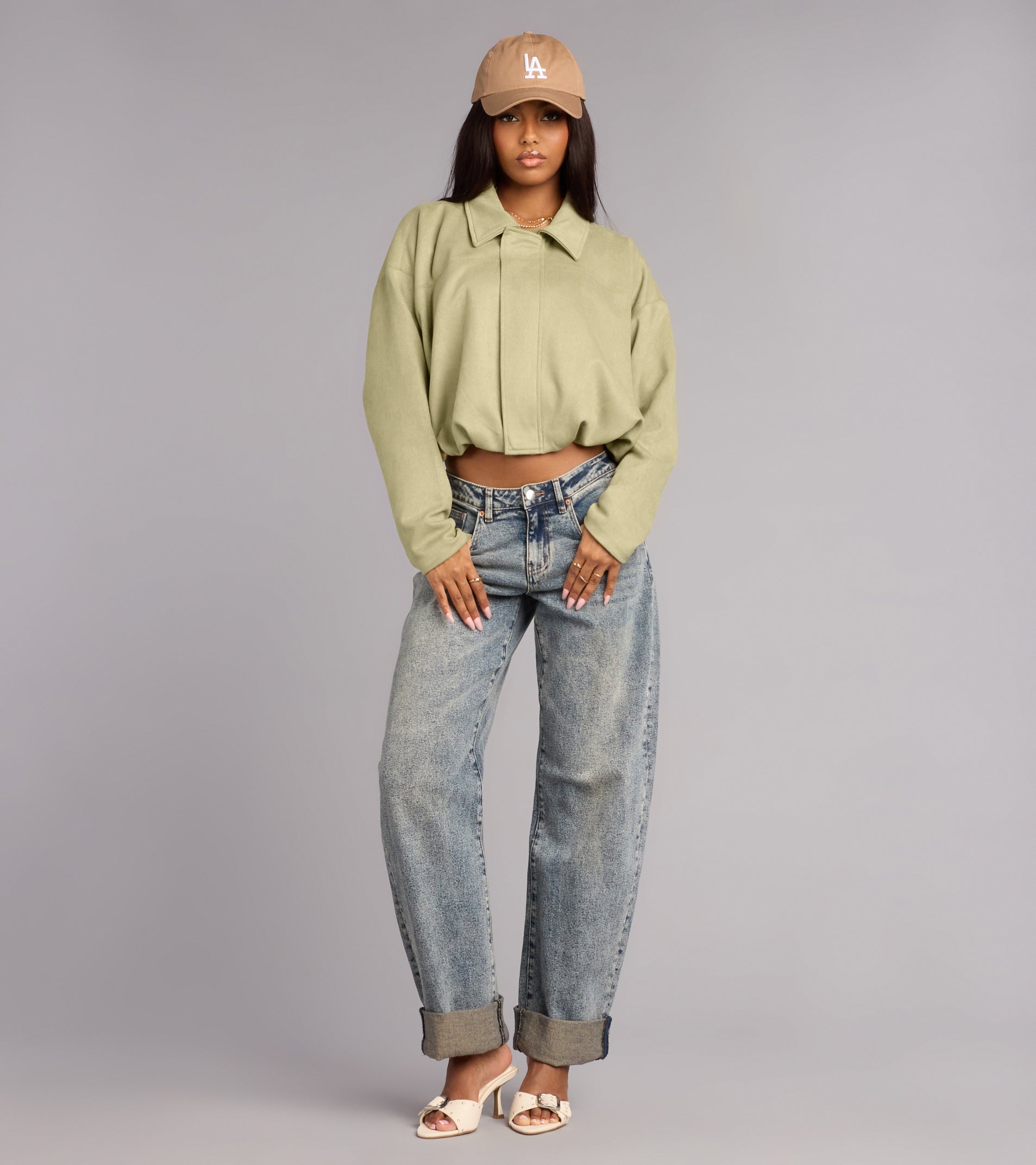 City Crush Faux Suede Bomber Jacket