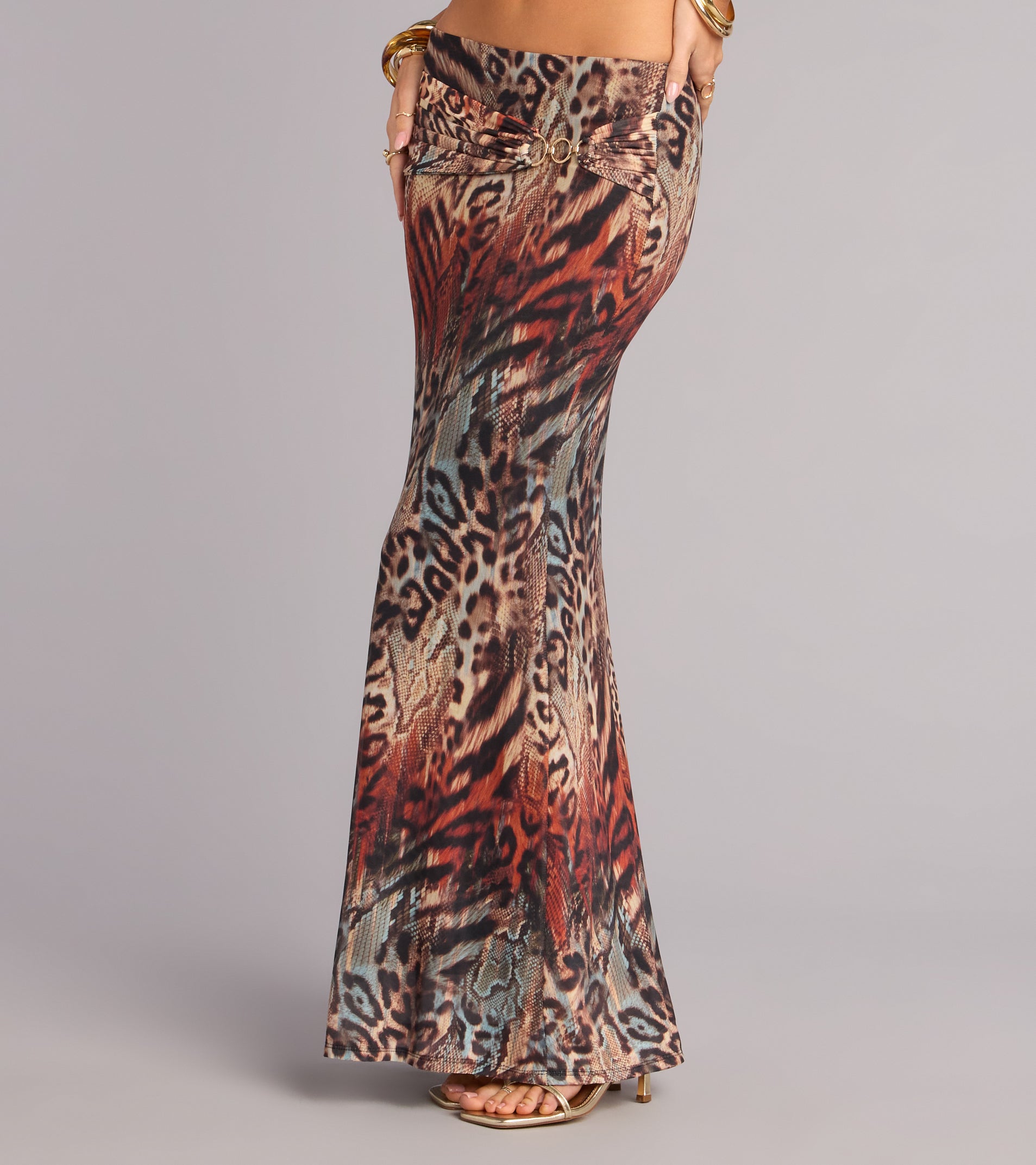 Untamed Vibes Animal Print Maxi Skirt