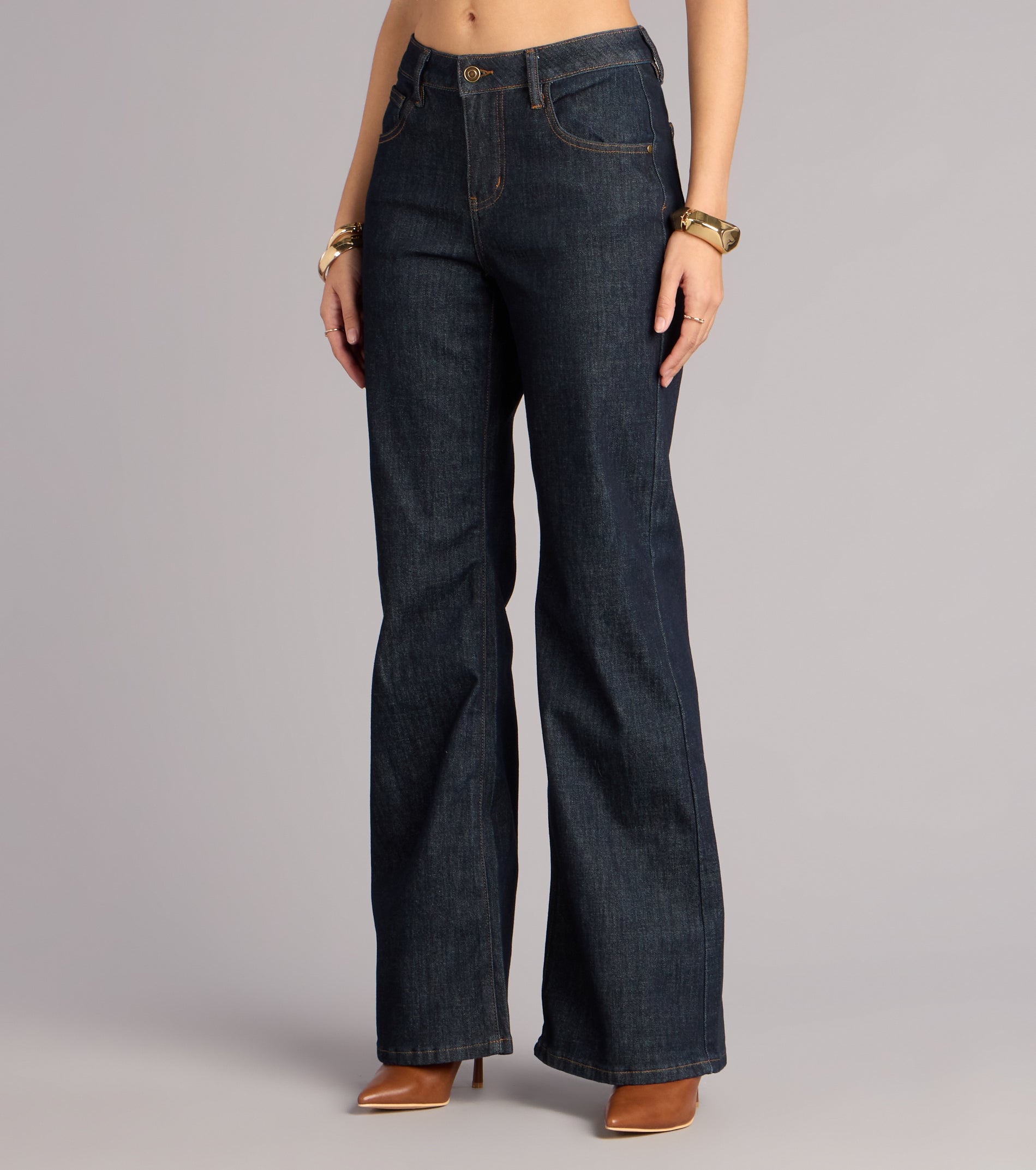 Effortlessly Dialed In Denim Flare Jeans