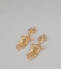 Golden Hour Drama Leaf Earrings