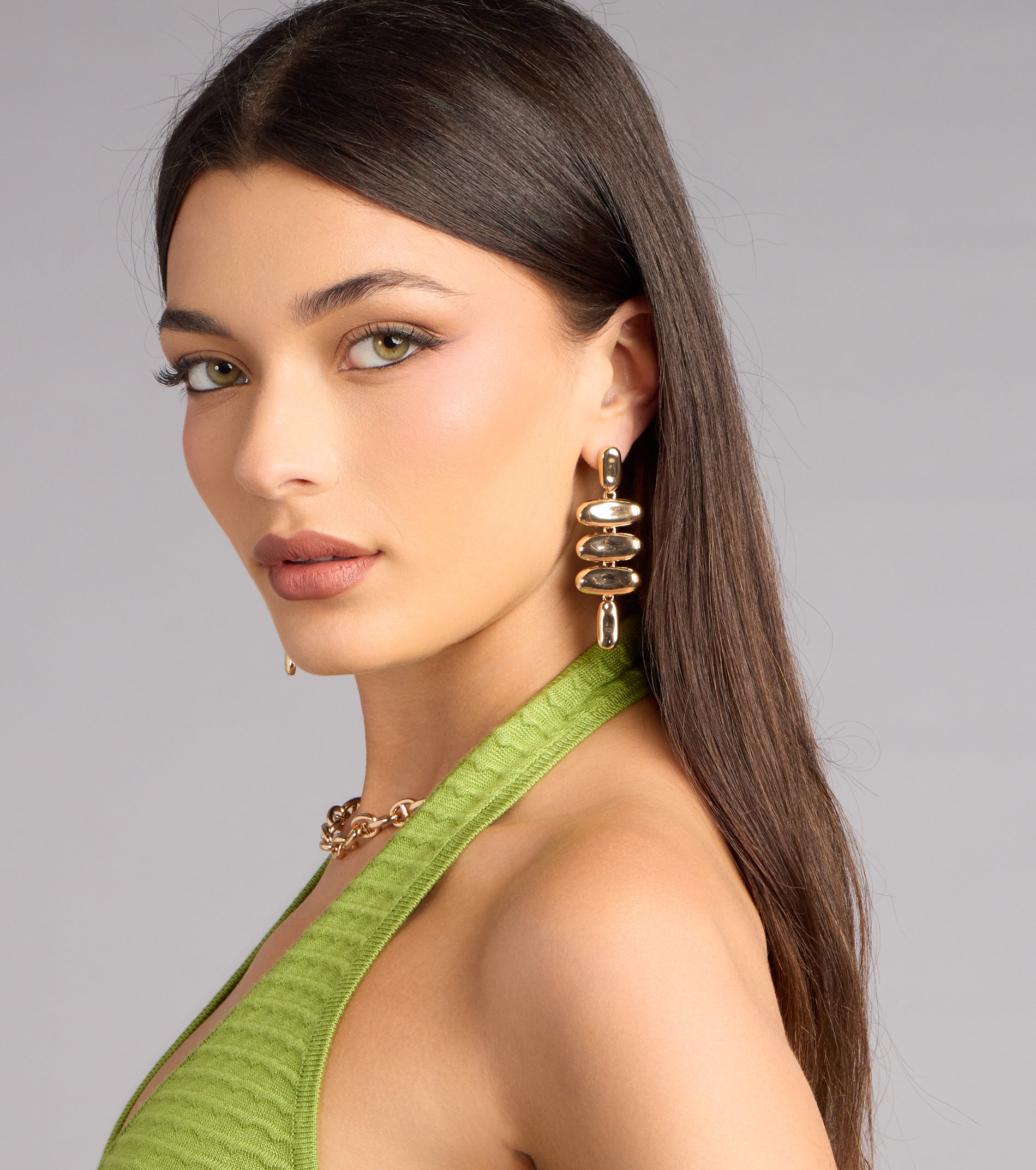 Sculpted Glow Statement Earrings