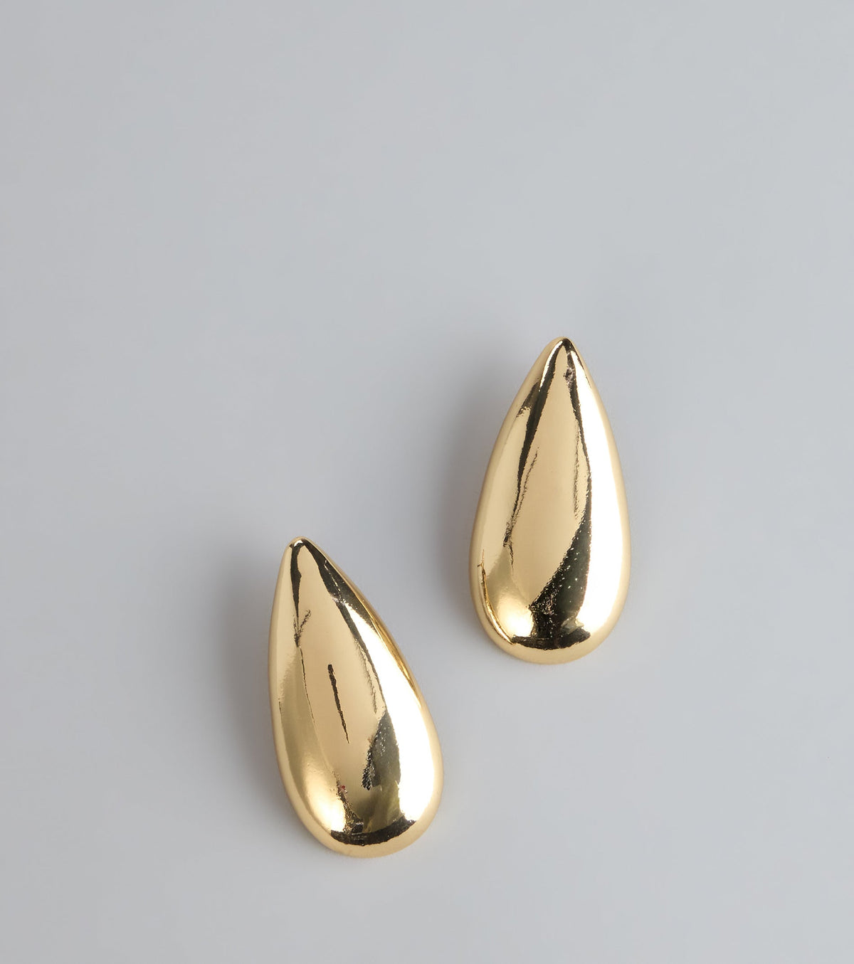 Sleek Shine Teardrop Statement Earrings