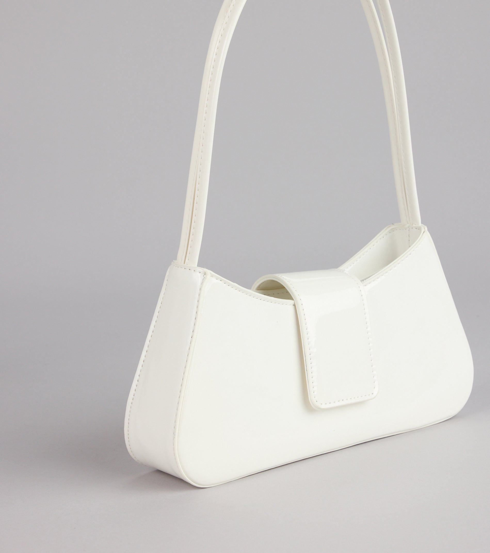 Sleek Shine Patent Shoulder Bag