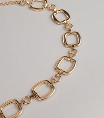 Chic Impact Square Chain Belt