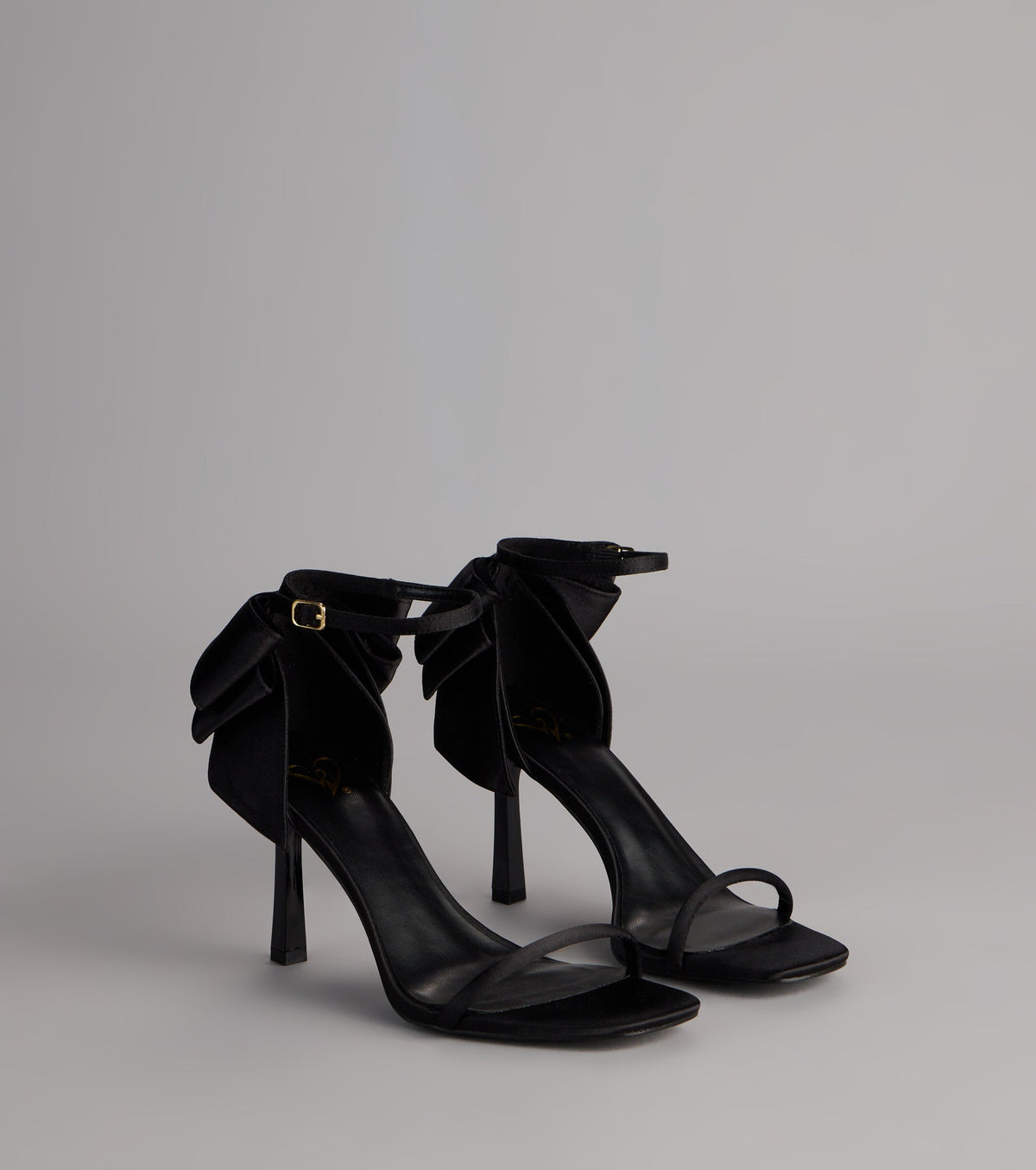 Sweet Finish Satin Bow Heels