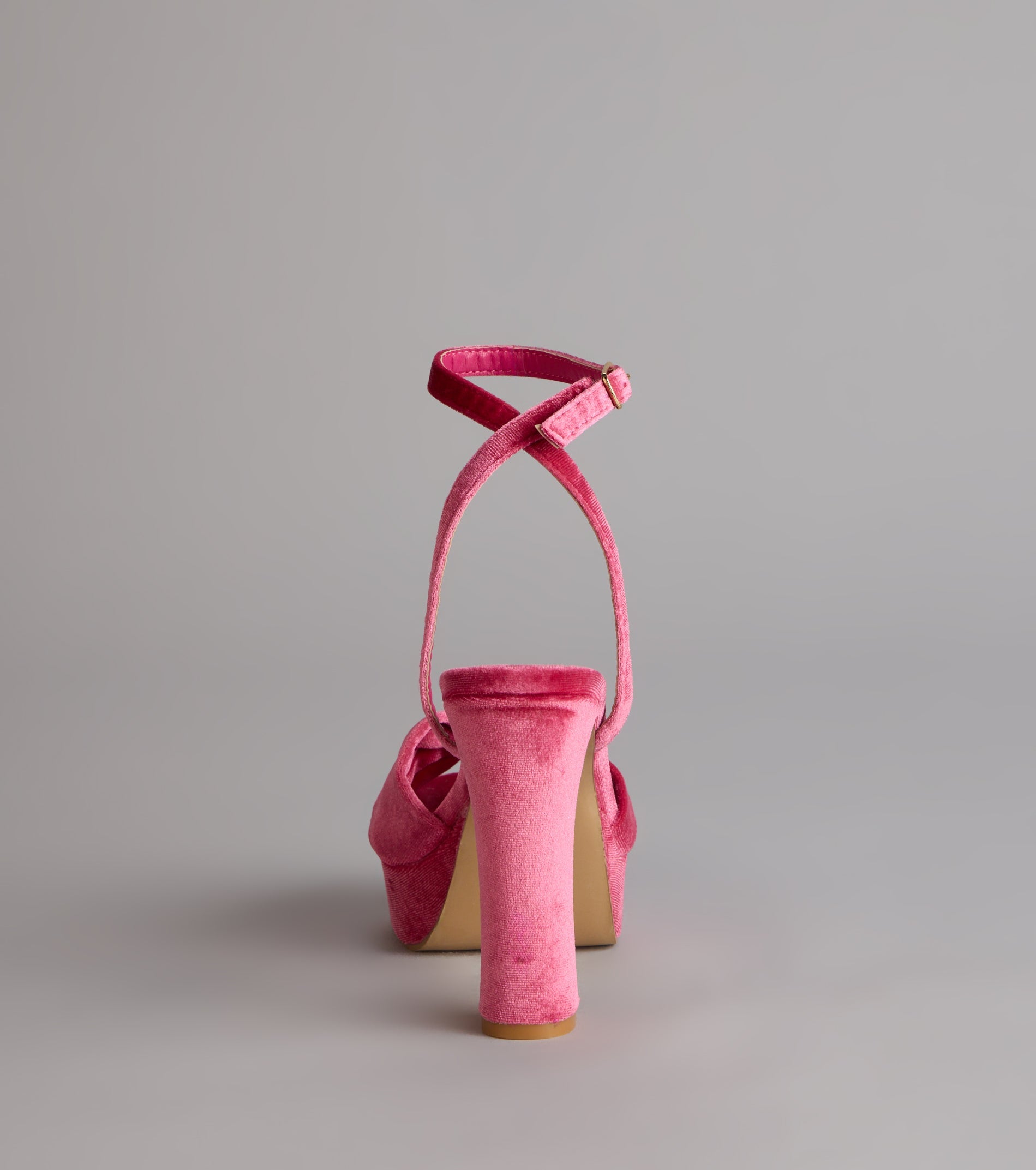 Stepping Up Bow Strap Platform Heels