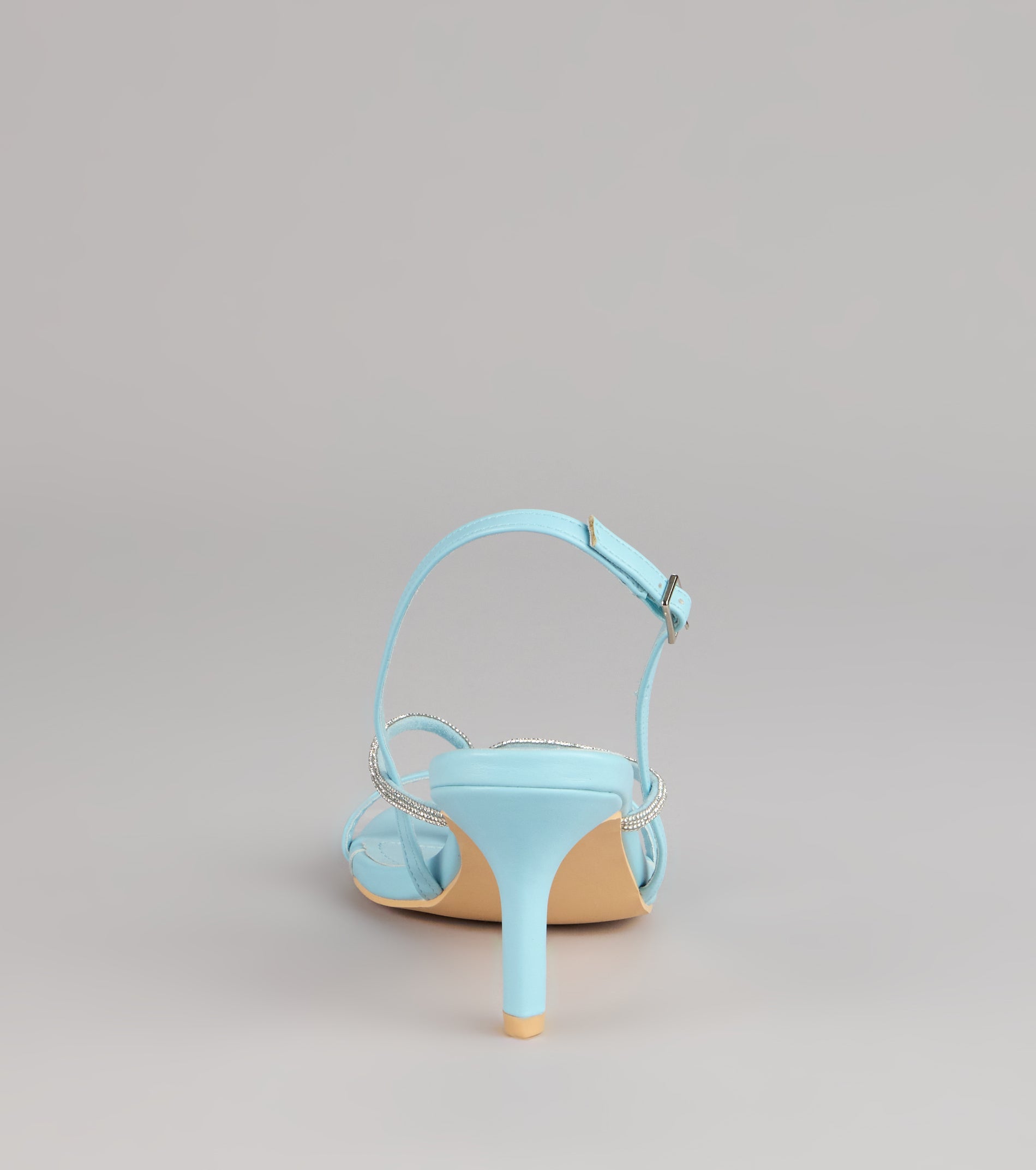 Icy Plans Rhinestone Thong Slingback Heels