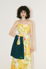 Molly Checkerboard Market Bag - Jungle Green
