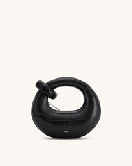 Abacus Mini Top Handle Bag - Black Croc