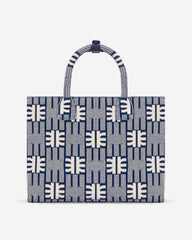 FEI Jacquard Knit Medium Tote Bag - Navy