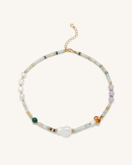 Amazonite Multi Beaded Mushroom Necklace