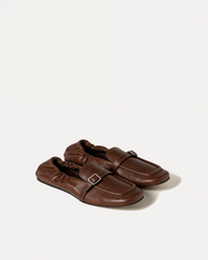 Clara Buckle Loafers – Brown