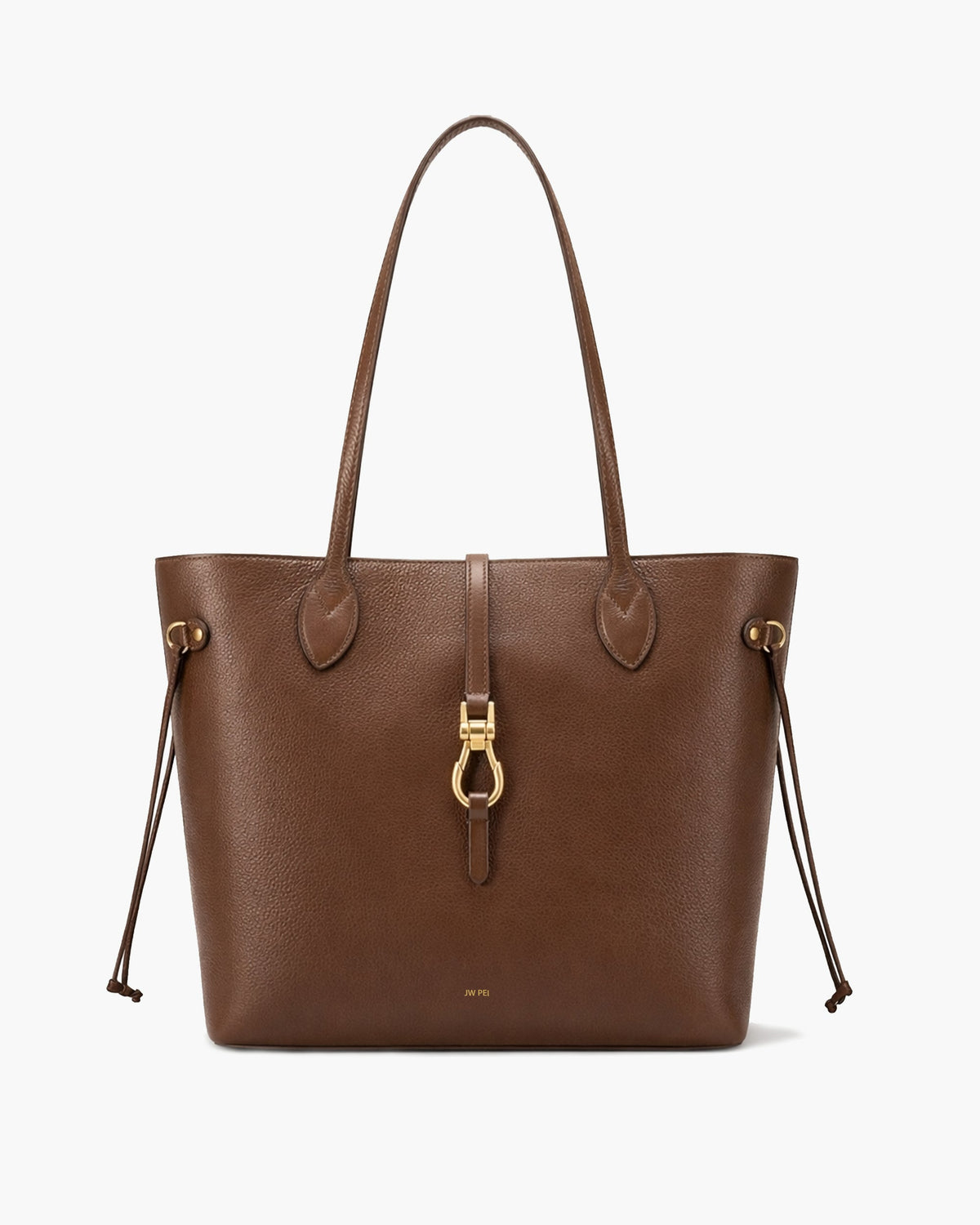 Aria Pebbled Tote Bag - Brown