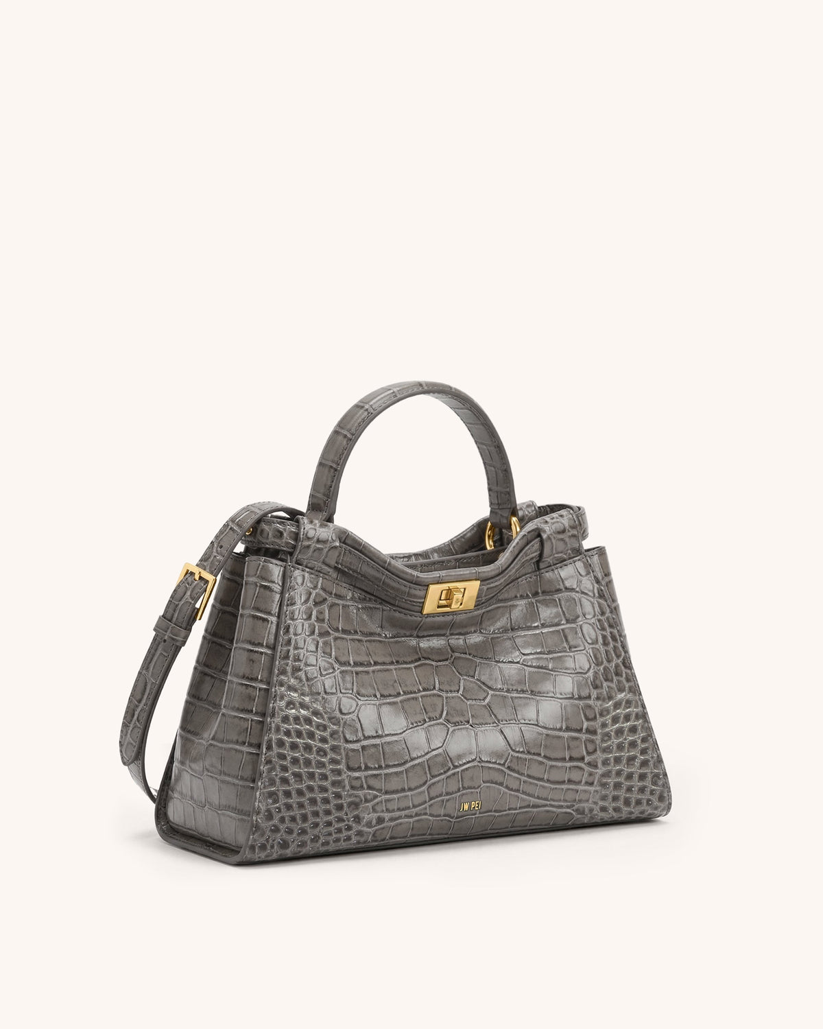 Dana Top Handle Bag - Grey Croc
