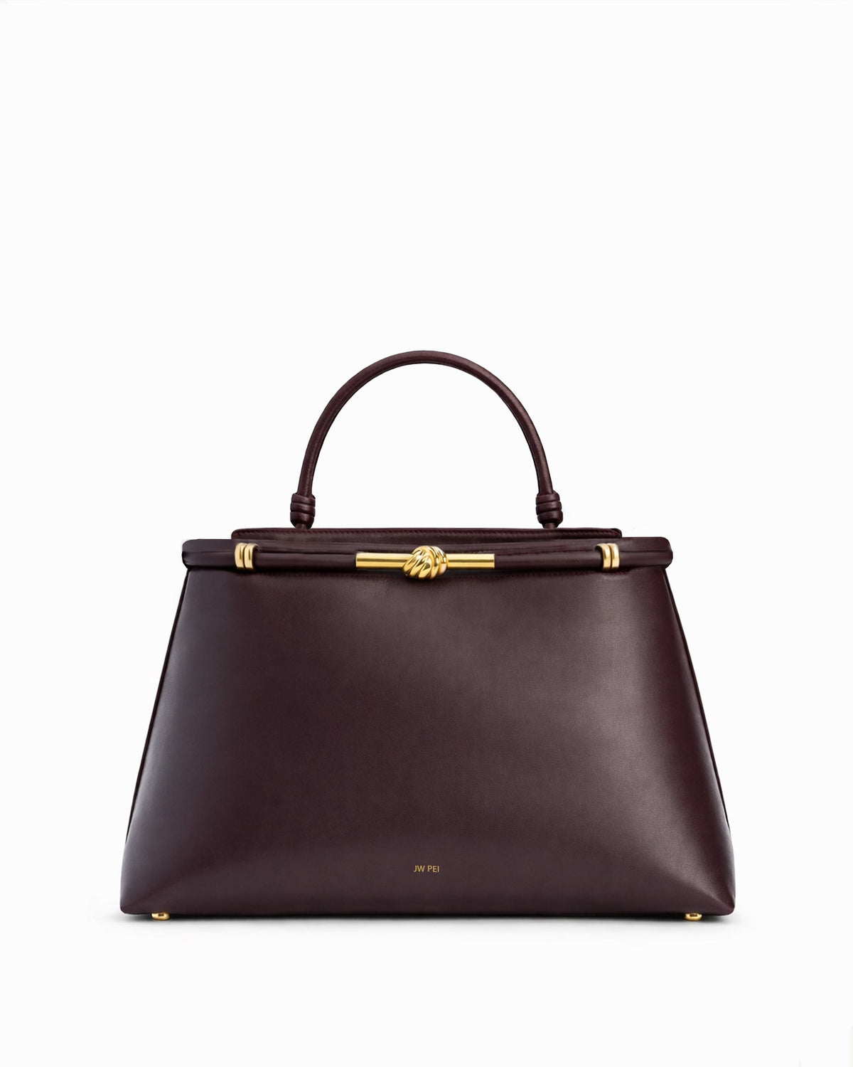 Avery Knot Top Handle Bag - Burgundy