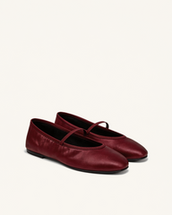 Hazel Mary Jane Flats – Red